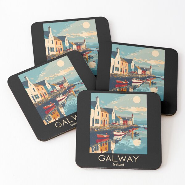 Item preview, A Vintage Travel Illustration of Galway - Ireland  designed and sold by GoodOldVintage.