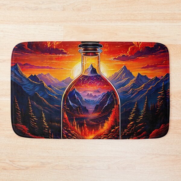 Item preview, The sunset in the mountains through the glass. designed and sold by PixelCraftDSG.