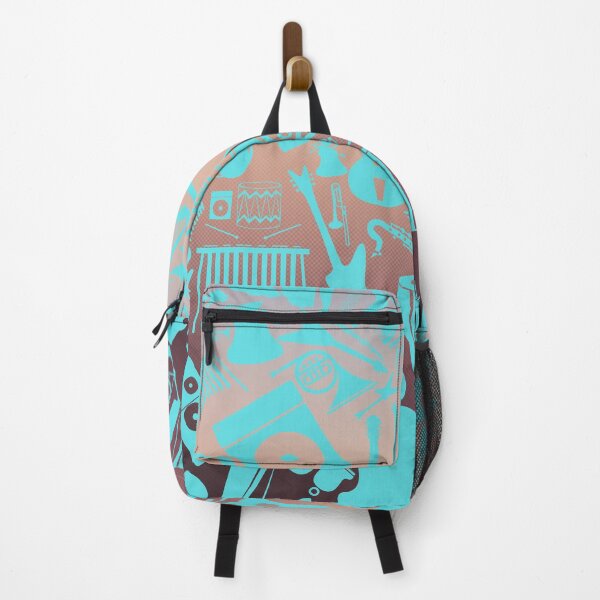 Item preview, Brown Gradient & Turquoise Collage Of Musical Instruments designed and sold by BrightrDayMusicArt.