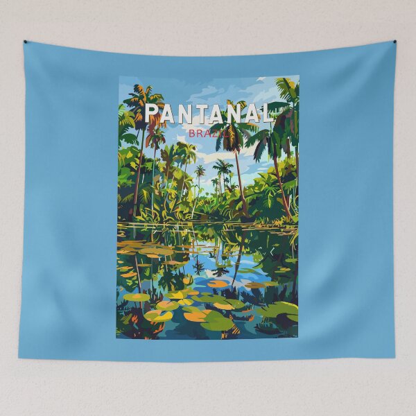 Item preview, Pantanal Brazil Travel Art Vintage designed and sold by KrisSidDesigns.
