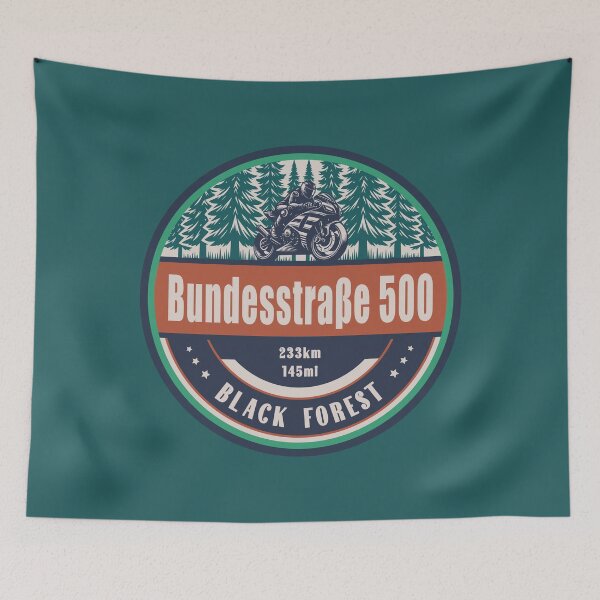 Item preview, Black Forest Bundesstrasse B500 Germany Motorcycling Design designed and sold by CynthiaGraphics.