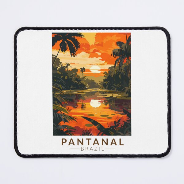 Item preview, Pantanal Brazil Sunset Travel Art Vintage designed and sold by KrisSidDesigns.