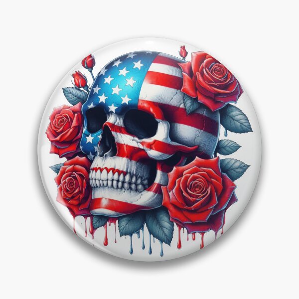 Item preview, American Flag Skull #1 designed and sold by PrintspireArts.