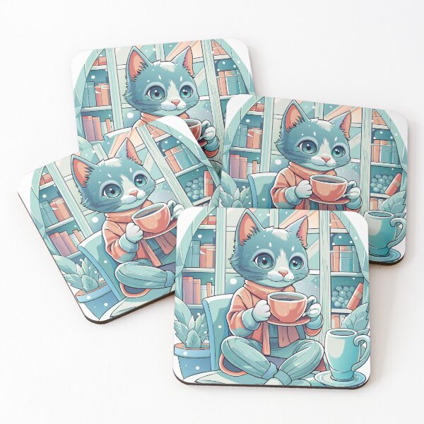 Item preview, Cat Drinking Coffee designed and sold by MakeitMelo.