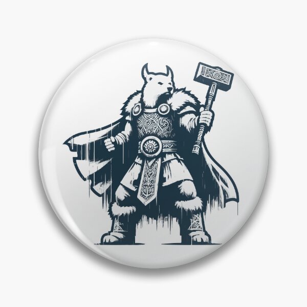 Item preview, Vintage Outline Bear Viking Warrior designed and sold by TomFrontierArt.