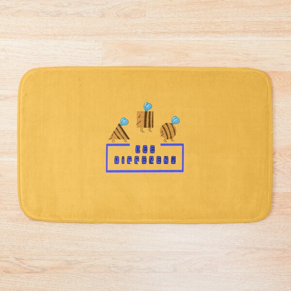 Item preview, BEE DIFFERENT, 3 funny bees in the shape of a triangle, square and circle designed and sold by Martapp.