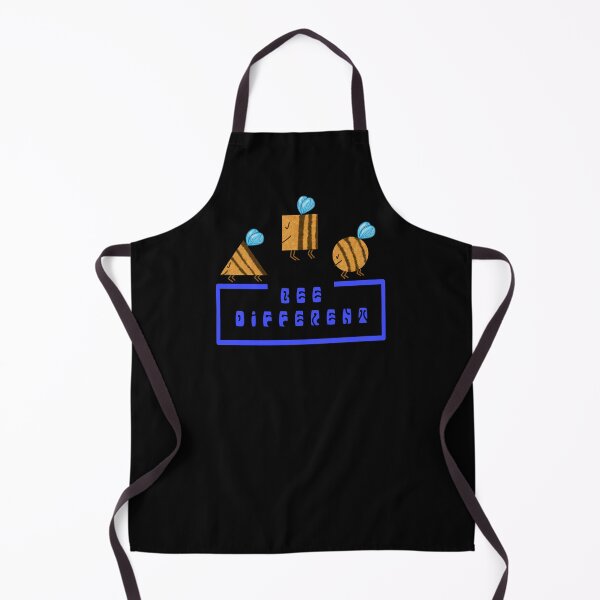 Item preview, BEE DIFFERENT, 3 funny bees in the shape of a triangle, square and circle designed and sold by Martapp.