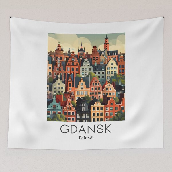 Item preview, A Vintage Travel Illustration of Gdansk - Poland designed and sold by GoodOldVintage.