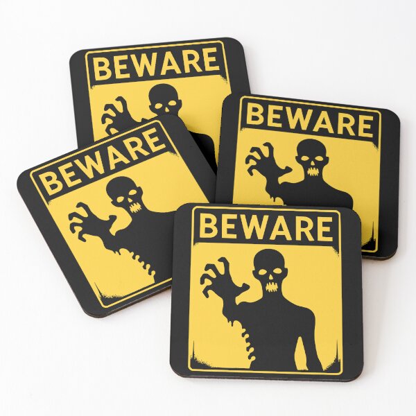 Item preview, Beware Sign Yellow and Black designed and sold by PrintSoulDesign.