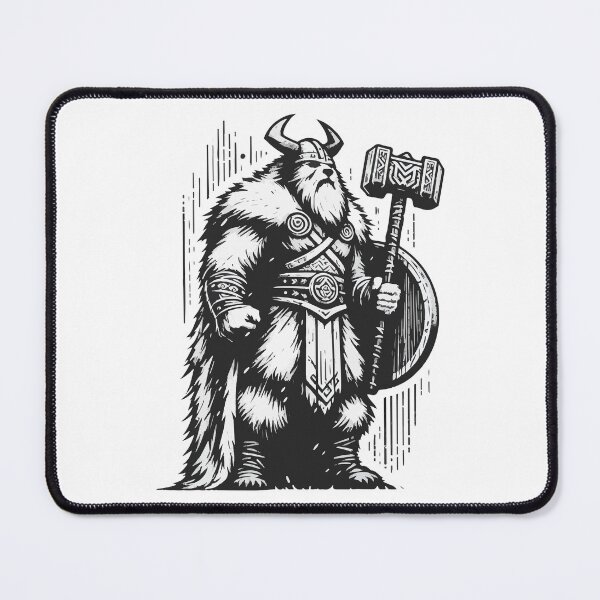Item preview, Vintage Outline Bear Viking Warrior Berserker designed and sold by TomFrontierArt.