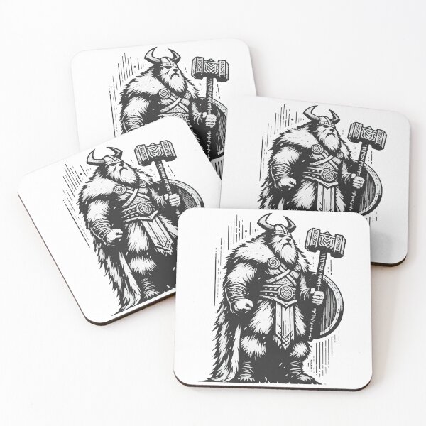 Aperçu de l'œuvre Ours contour vintage Guerrier Viking Berserker créée et vendue par TomFrontierArt.