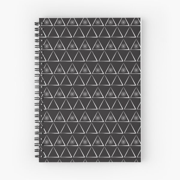 Item preview, White triangles and starburst on black repeat designed and sold by lcsmithdesigns.