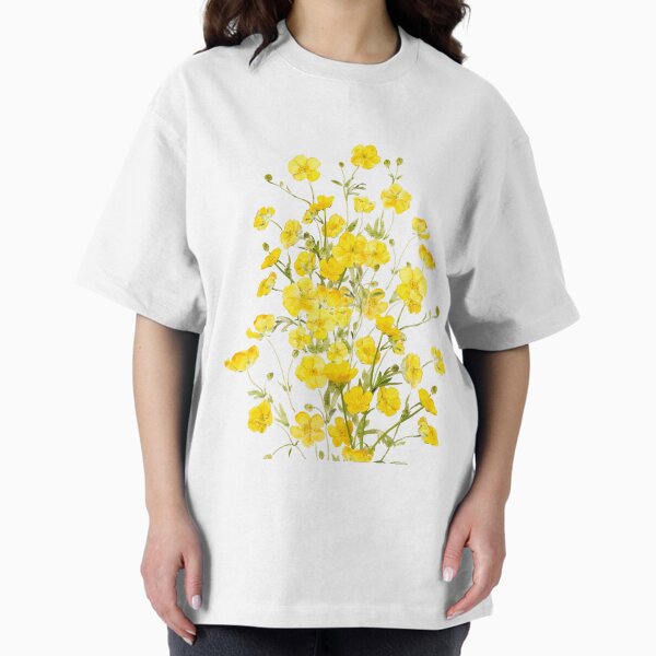 Item preview, yellow buttercup flowers hand painted watercolor painting 2 designed and sold by ColorandColor.