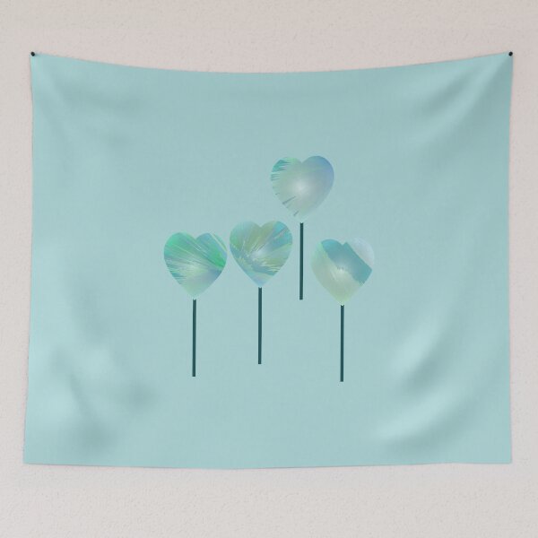 Item preview, Lollipop Hearts in Coastal Blues Colors designed and sold by Beachy.
