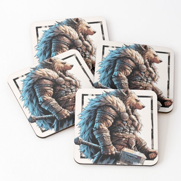 Artikelvorschau, Retro Bär Wikinger Krieger Berserker entworfen und verkauft von TomFrontierArt.