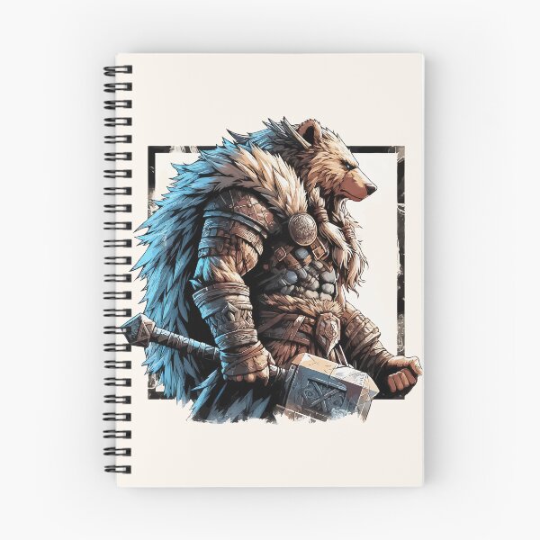 Item preview, Retro Bear Viking Warrior Berserker designed and sold by TomFrontierArt.