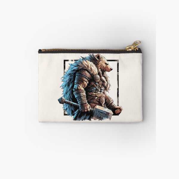 Item preview, Retro Bear Viking Warrior Berserker designed and sold by TomFrontierArt.