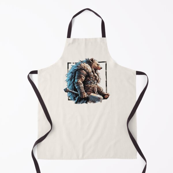 Item preview, Retro Bear Viking Warrior Berserker designed and sold by TomFrontierArt.