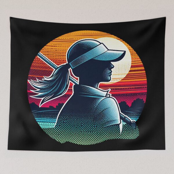Item preview, Silhouette of Elegance Woman’s Golfing Moment designed and sold by SportsT-Shirts.