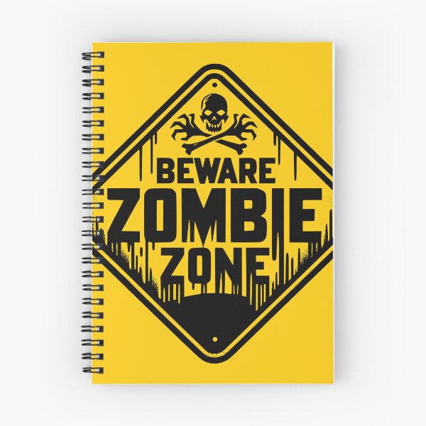 Item preview, Beware Zombie Zone Sign Black designed and sold by PrintSoulDesign.
