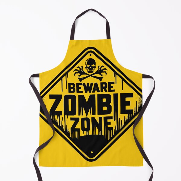 Item preview, Beware Zombie Zone Sign Black designed and sold by PrintSoulDesign.