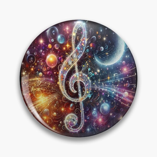 Artikelvorschau, Treble Moon Die Sterne und Musik überall KI-generiert entworfen und verkauft von BrightrDayMusicArt.