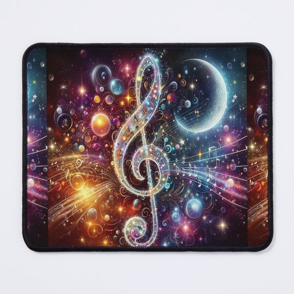 Item preview, Treble Moon The Stars & Music Everywhere AI Generated designed and sold by BrightrDayMusicArt.