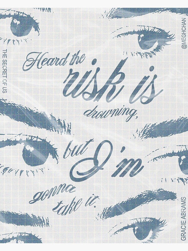 Thumbnail 3 of 3, Poster, Gracie Abrams "Risk" From "The Secret of Us" Poster designed and sold by meghchan.
