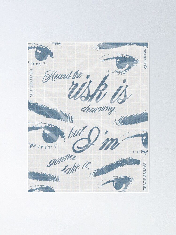Thumbnail 1 of 3, Poster, Gracie Abrams "Risk" From "The Secret of Us" Poster designed and sold by meghchan.