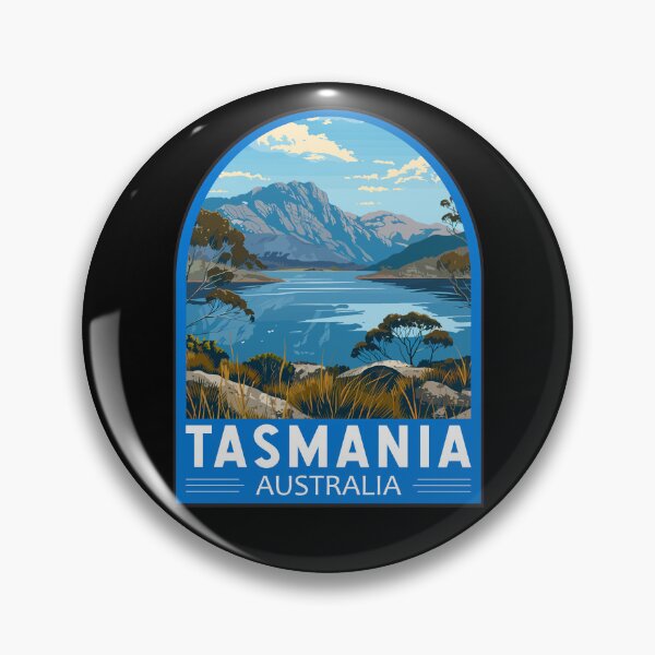 Artikelvorschau, Tasmanien Australien Reisekunst Emblem entworfen und verkauft von KrisSidDesigns.
