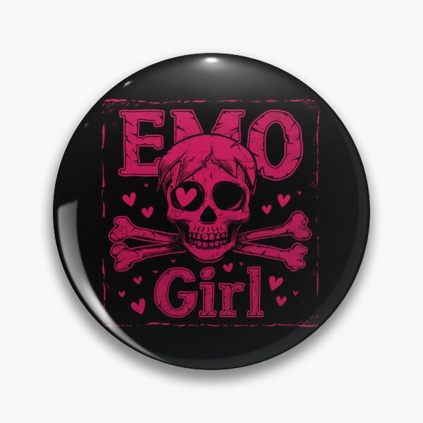 Item preview, Emo Girl Skull and Hearts Graphic Design - Punk Goth Love designed and sold by Apogee Publishing.