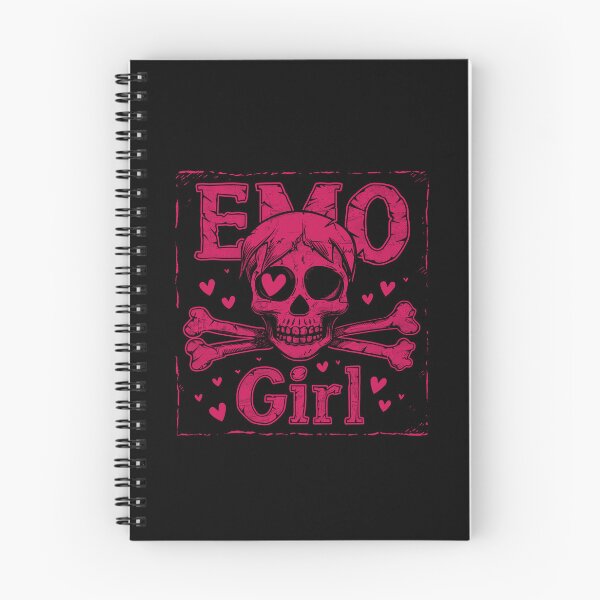 Item preview, Emo Girl Skull and Hearts Graphic Design - Punk Goth Love designed and sold by Apogee Publishing.