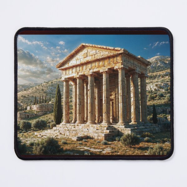 Item preview, A Majestic Greco-Roman Old Temple Stands In Solitude AI Concept Art by Xzendo7 designed and sold by Xzendor7 Digital Art Creations.