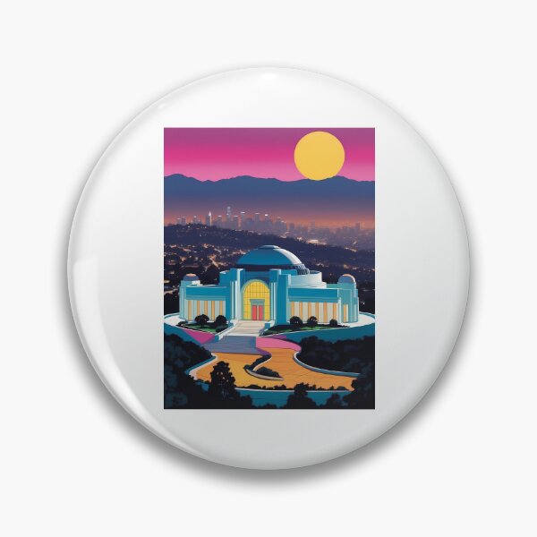 Item preview, Griffith Observatory, Los Angeles, California, USA, design in Pop Art style designed and sold by CreativeSparkzz.