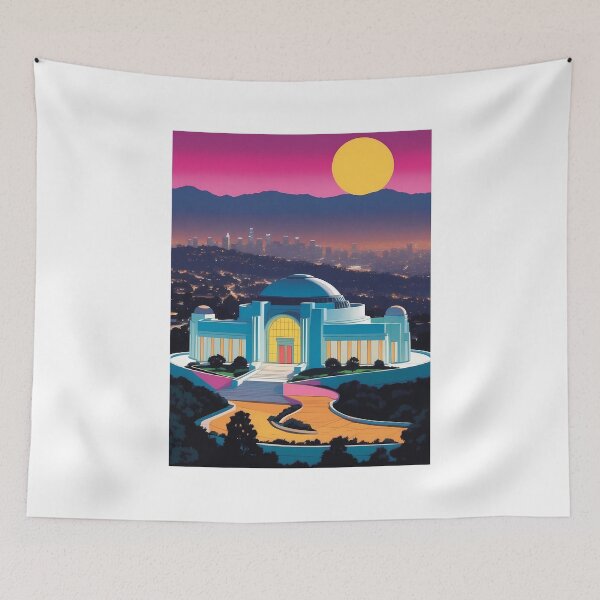Item preview, Griffith Observatory, Los Angeles, California, USA, design in Pop Art style designed and sold by CreativeSparkzz.