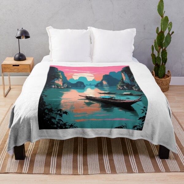 Item preview, Ha Long Bay, Vietnam, design in pop art style designed and sold by CreativeSparkzz.