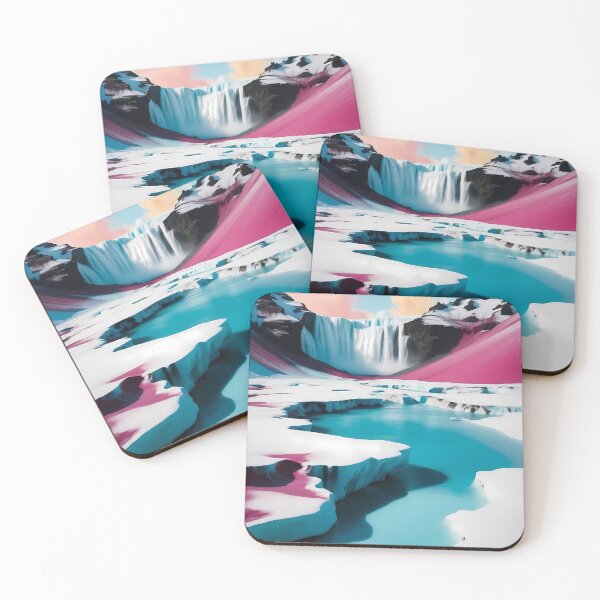 Item preview, Skogafoss, Iceland, design in pop art style designed and sold by CreativeSparkzz.