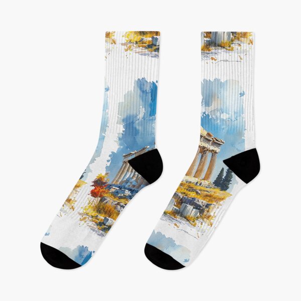 Item preview, Greek Acropolis Watercolor Travel Landmarks designed and sold by SayItWithYours.