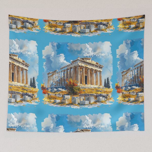 Item preview, Greek Acropolis Watercolor Travel Landmarks designed and sold by SayItWithYours.