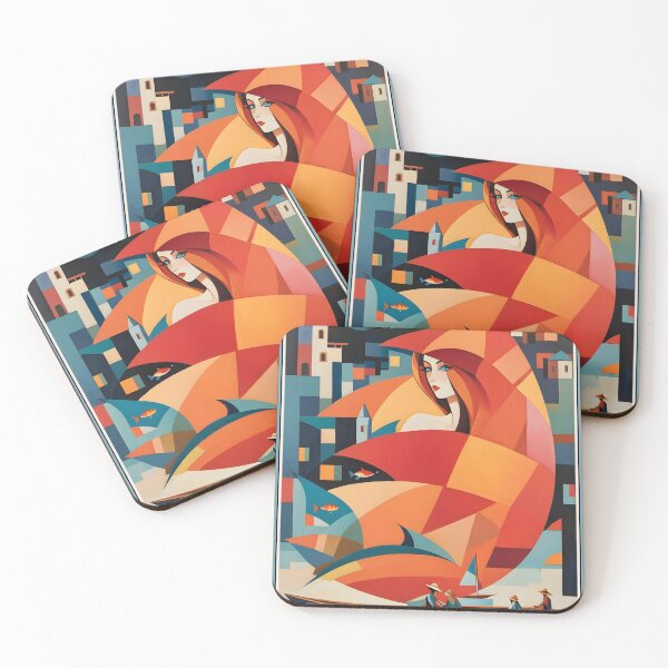 Item preview, Abstract girl and people, in the Boat. designed and sold by Nira Dabush.