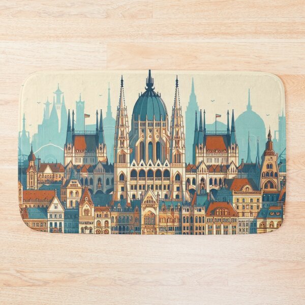 Item preview, Budapest, Hungary Animated Style Symbolic Attractions designed and sold by Gaborai.