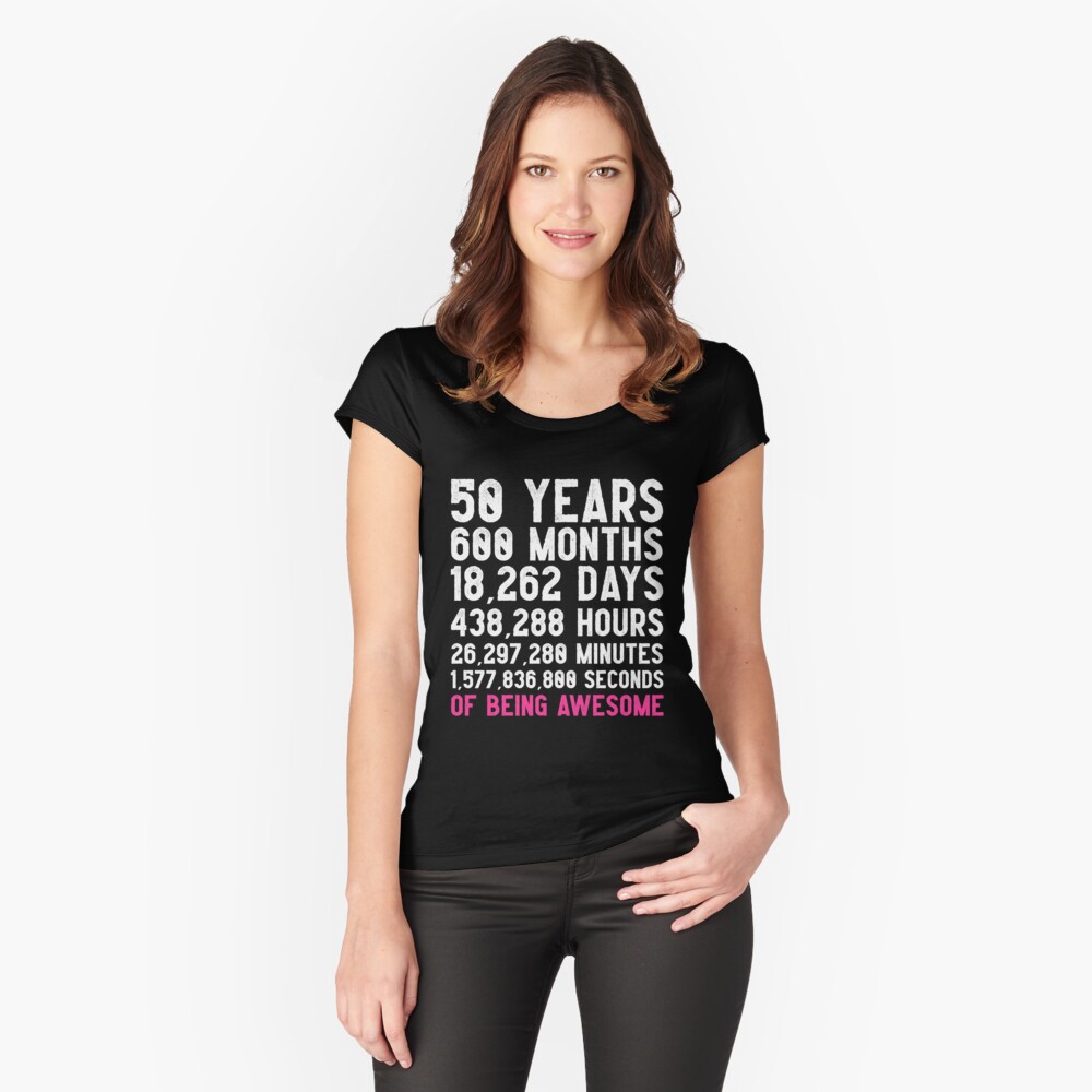 "Women's 50th Birthday Countdown T-Shirt Funny Gift Birthday Gift 50