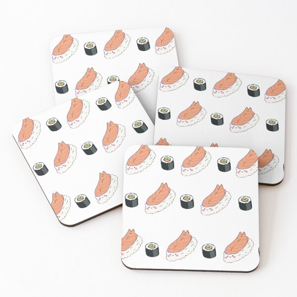 Item preview, Cute sushi background designed and sold by waVytacodoodles.