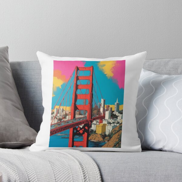 Item preview, Golden Gate Bridge, San Francisco, California, USA, design in pop art style designed and sold by CreativeSparkzz.