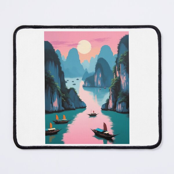 Item preview, Ha Long Bay, Vietnam, design in pop art style designed and sold by CreativeSparkzz.