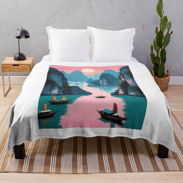 Item preview, Ha Long Bay, Vietnam, design in pop art style designed and sold by CreativeSparkzz.
