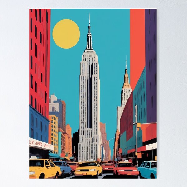 Item preview, New York City, New York, USA, design in pop art style designed and sold by CreativeSparkzz.