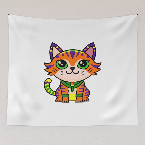 Item preview, Cute Cat Drawing in Vibrant Colors designed and sold by musa ibrahim kılıç.