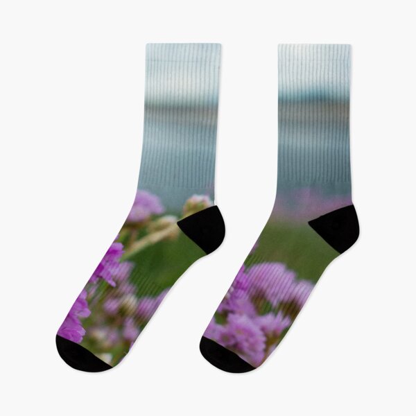 Item preview, Field of Purple Sea Thrift Flower Leaves Photography designed and sold by ThePhotograph03.