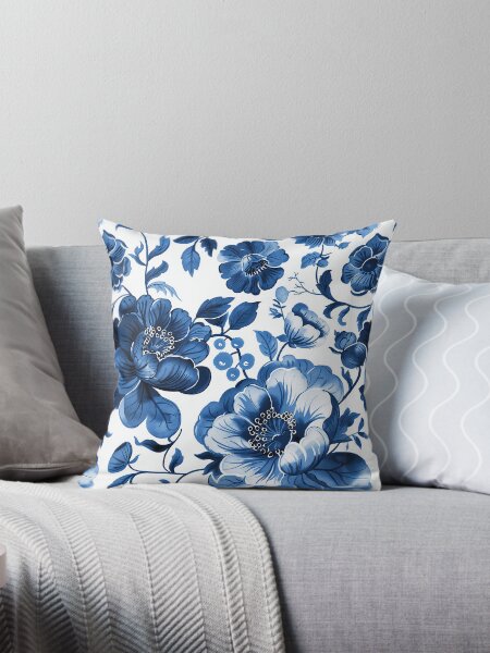 Item preview, blue flowers designed and sold by nochnichda.